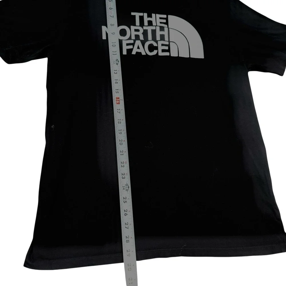 The North Face Spell‎ Out Black Tee T-shirt 100% Cotton Men's Size L #323